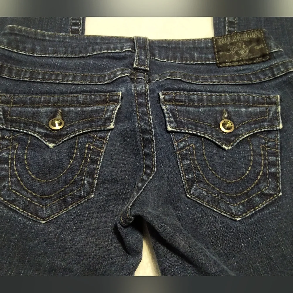 True Religion Skinny Dark Blue Jeans - Size 26